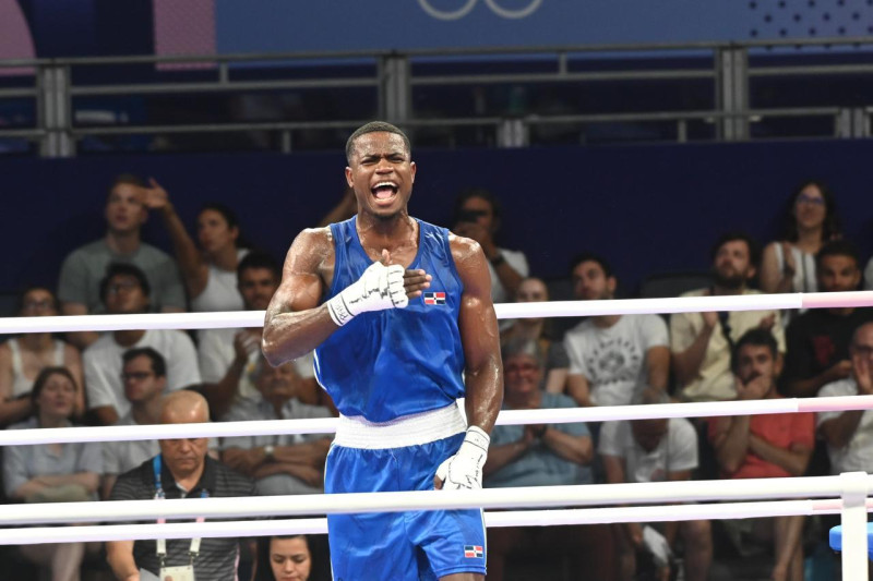 Cristian Pinales, luego de ganar uno de sus combates en los Juegos Olímpicos de Paris 2024. (Crédito: Prensa COD)